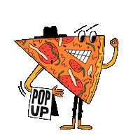 Dance Pizza Sticker by panika.xyz