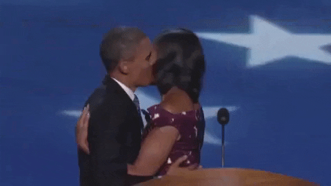 barack and michelle black love GIF by Obama