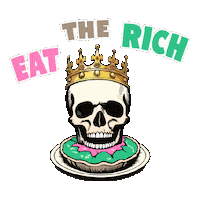 Eat The Rich Sticker by Cartoon.City