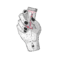 qubensis typography hand colorful eye Sticker