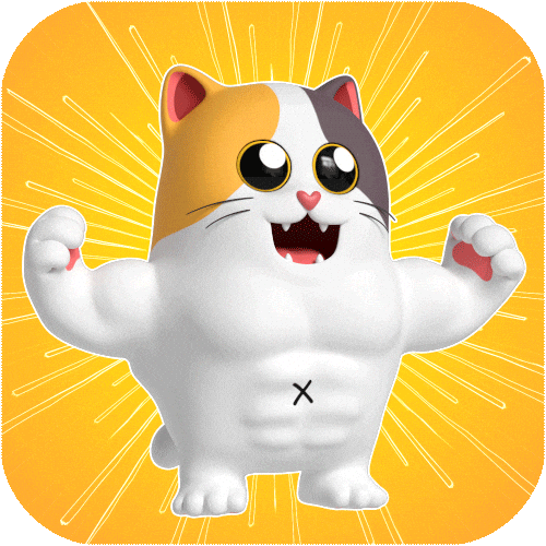 Power Muscle GIF by Liberty Cats Emojis