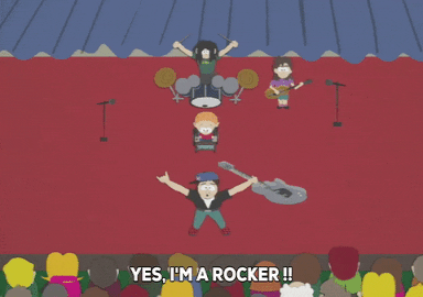 excited rock music GIF by South Park 