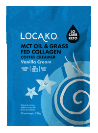 Locako keto vanilla low carb coffee creamer Sticker