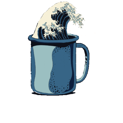 marsbrewco giphygifmaker coffee wave cafe Sticker