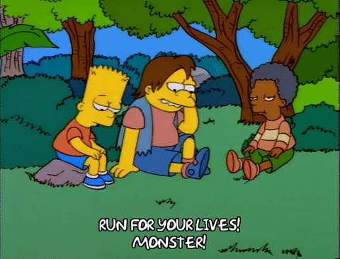 bart simpson running GIF