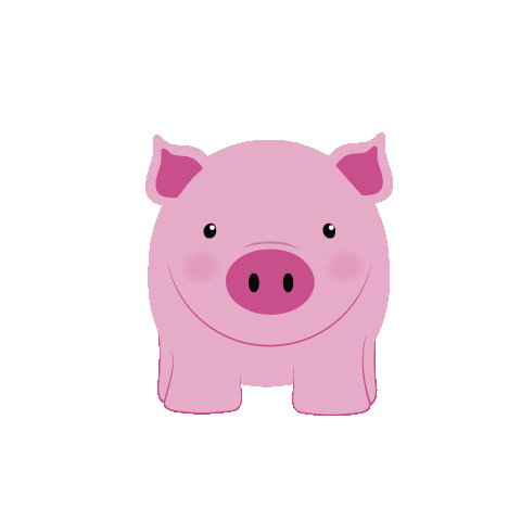 Pig Rosado Sticker by Feria Buro