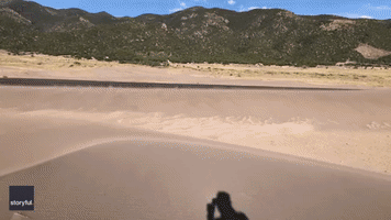 Sand Soothingly Flows Over National Park Dunes in Colorado