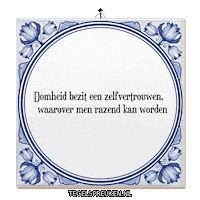 Wijsheid Zelfvertrouwen Sticker by Tegelspreuken.nl