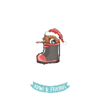 Merry Christmas Kiwi Sticker