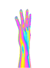 Pink Hand Sticker by Dinaaaaaah