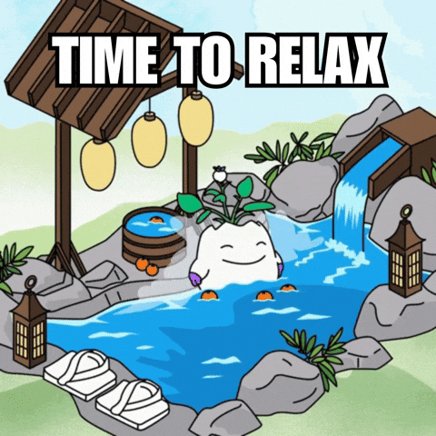 Stressed Hot Tub GIF by Magic Eden