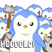 Holding Hold The Line GIF by Pudgy Penguins