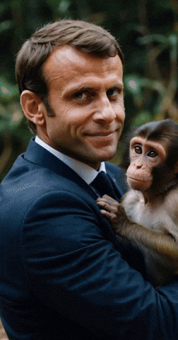 Monkey Macron GIF by systaime