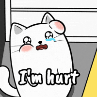 Sad White Cat GIF by MESA My Emotional Support Animal