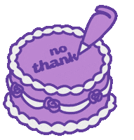 hollypixel no pink cake purple Sticker