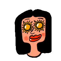 Surprised Girl Sticker by Darién Sánchez