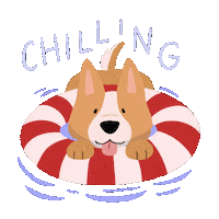 Dog Chilling Sticker