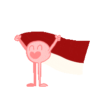 merah putih yes Sticker by Percolate Galactic