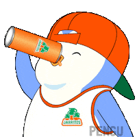 Penguin Drinking Sticker by Pudgy Penguins