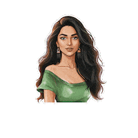 Indian Woman Hair Sticker by DaburUK