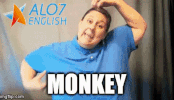 monkey GIF by ALO7.com