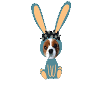 nico_cavalier_tokyo rabbit うさぎ 犬 いぬ Sticker