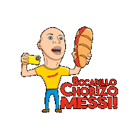Messi Chorizo Sticker by Rudy Ruymán