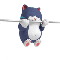 Cat Workout GIF by Liberty Cats Emojis