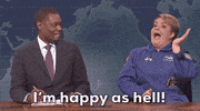 happy weekend update GIF by Saturday Night Live