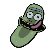 rick and morty pickles Sticker