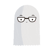 byminujarte love ghost nerd comic Sticker