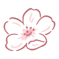 Happy Flower Sticker by daiso_designlab