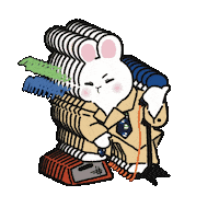 MRLB_AKJJ rabbit wonho 귀여워 음악 Sticker