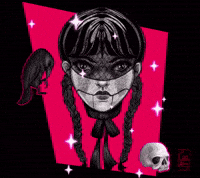 Tim Burton Skull GIF by zhanadarte