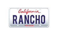 California License Plate Sticker by Visit Rancho Mirage
