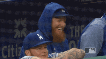 laugh justin GIF by MLB