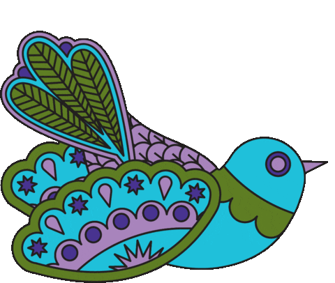 Bird Fly Sticker by Draw! Pilgrim