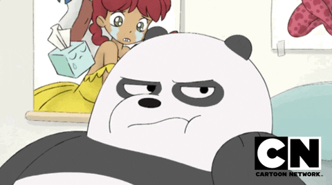 Meh Panda GIF by Cartoon Network EMEA