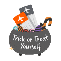 trick or treat Sticker by Aeroplan