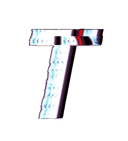 Glitch Alphabet Sticker by #BASILIO