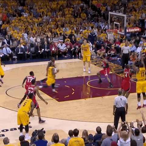 cleveland cavaliers three pointer GIF by NBA