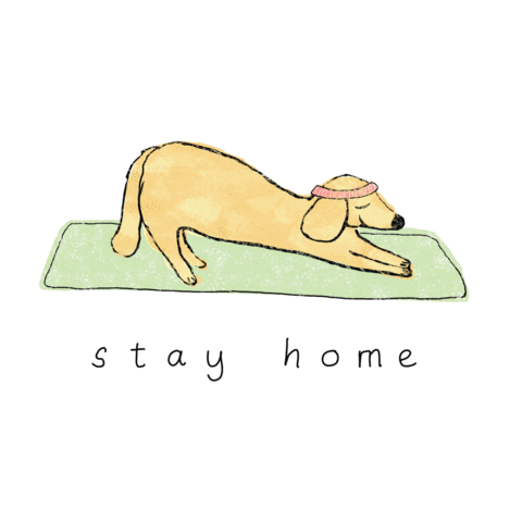 Dog Stretching Sticker