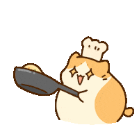 Cat Cooking Sticker by Bichi Mao