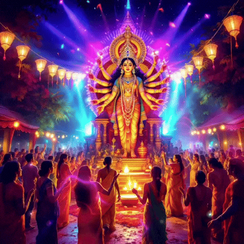 goodvibewishes giphycreatortest spirituality navratri devotion GIF