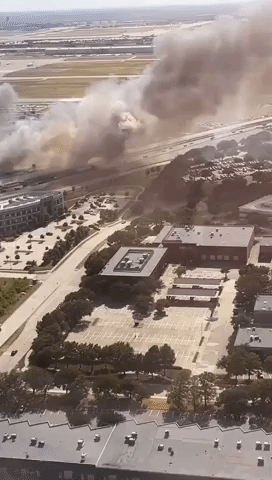 Fire Destroys Hotel Near Dallas Airport