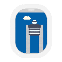 BostonLoganAirport flying plane airport tickets Sticker