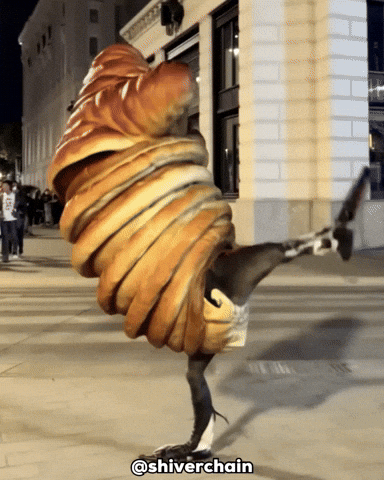 shiverchain dance dancing food weird GIF