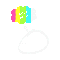 In Love Rainbow Sticker by matchstick creative