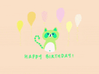 Teoweiger birthday happy birthday animal balloon GIF