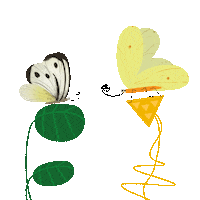 Flowers Butterfly Sticker by Beskidzkie